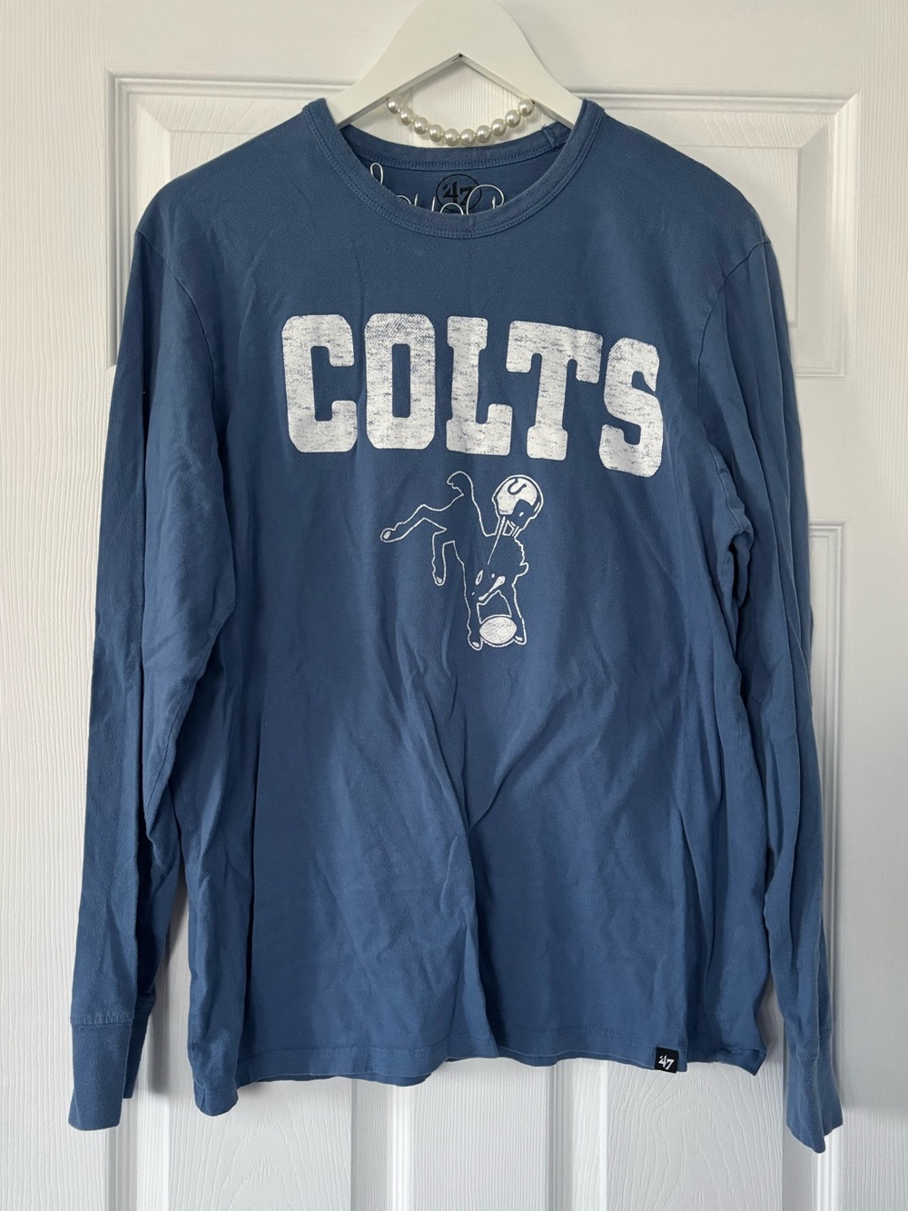 47 Indianapolis Colts || Blue Crewneck Long Sleeve Tee
